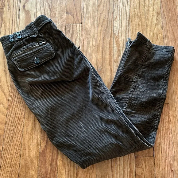 Etro sz EU 40 or US  cropped ankle cords in mushroom brown zip fly and zip ankle - Picture 7 of 7